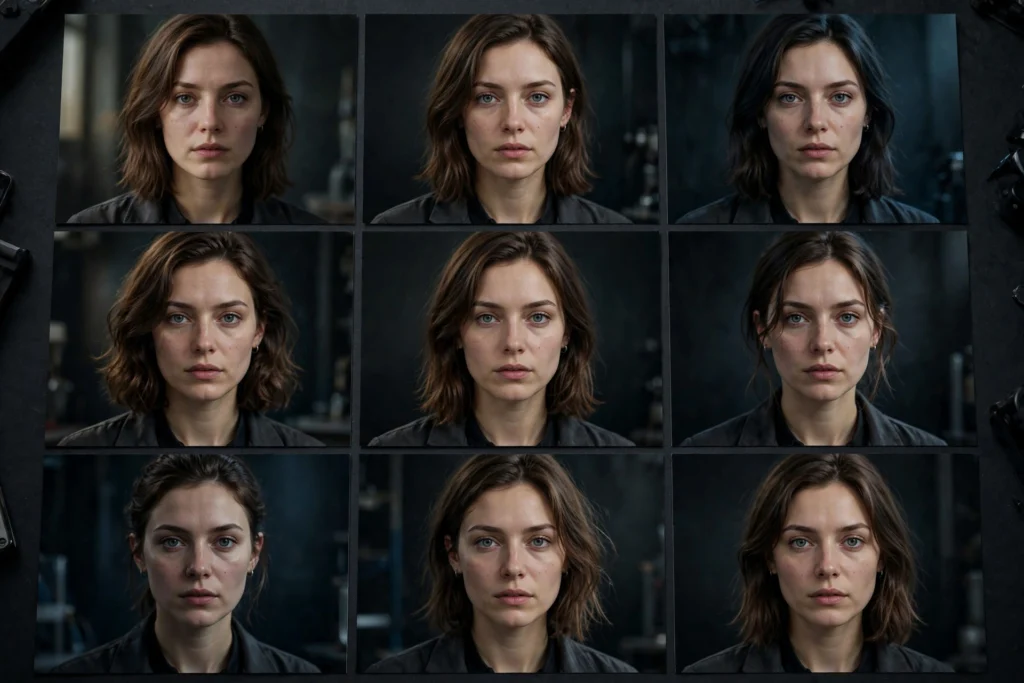 Systematic variations of an AI-generated portrait