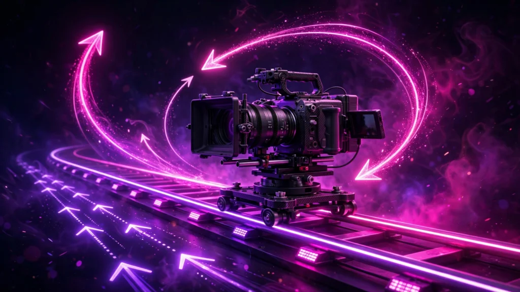 Camera movement in AI video prompts