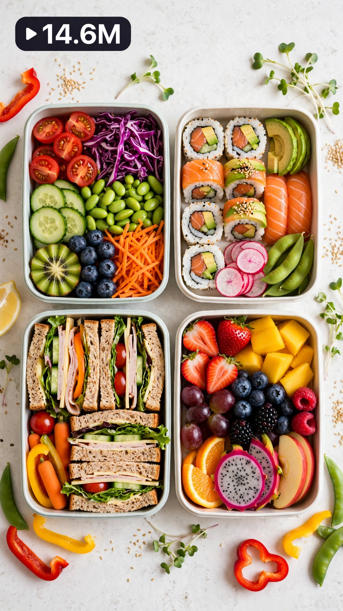 Viral Usa Lunch Box Ideas + Meal Prep Video System — Ultra Master Prompt (Seedance 15S) views