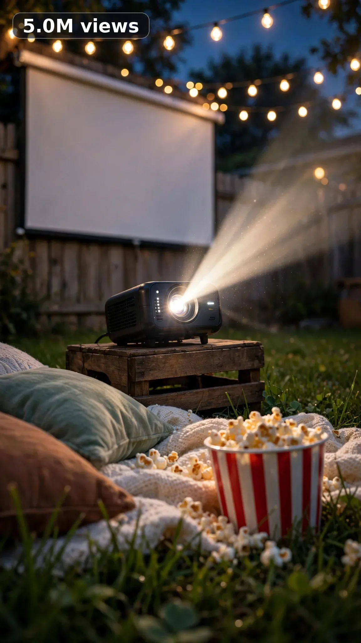 Viral Usa Movie Night + Projector Setup Video System — Ultra Master Prompt (Veo 10S) — another result from this prompt