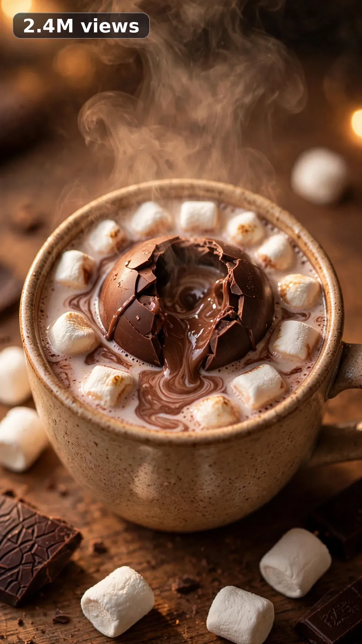 Viral Usa Hot Chocolate Bar + Cocoa Pour Moments — Ultra Master Prompt (Veo 8S) — another result from this prompt