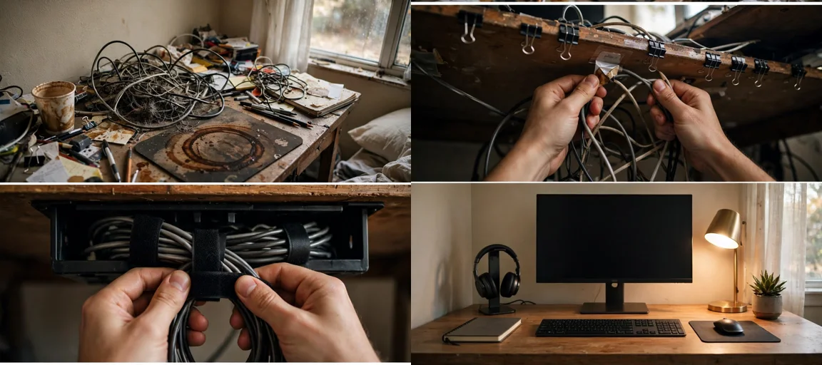 Storyboard: Desk Setup + Tech Organization — Ultra Master Prompt (Seedance 30S)