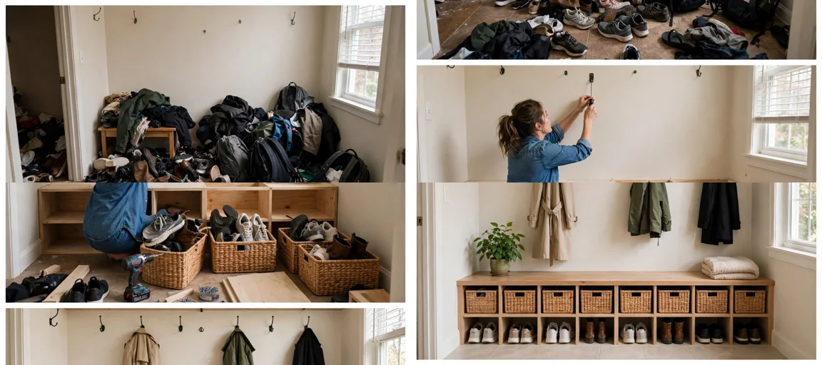 Storyboard: Mudroom + Entryway Systems — Ultra Master Prompt (Seedance 30S)