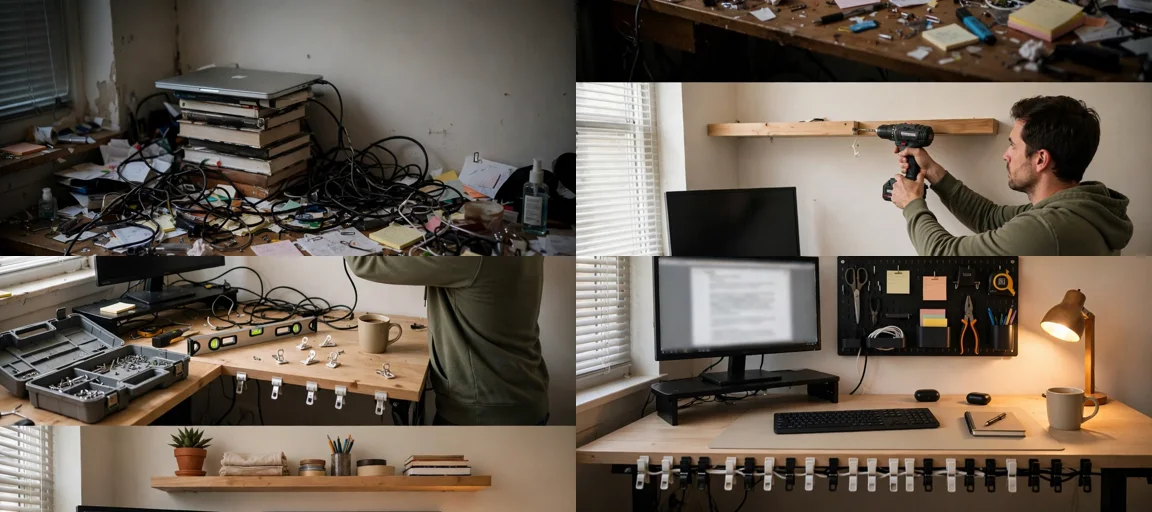 Storyboard: Viral Usa Home Office Setup + Desk Diy — Ultra Master Prompt (Veo 10S)