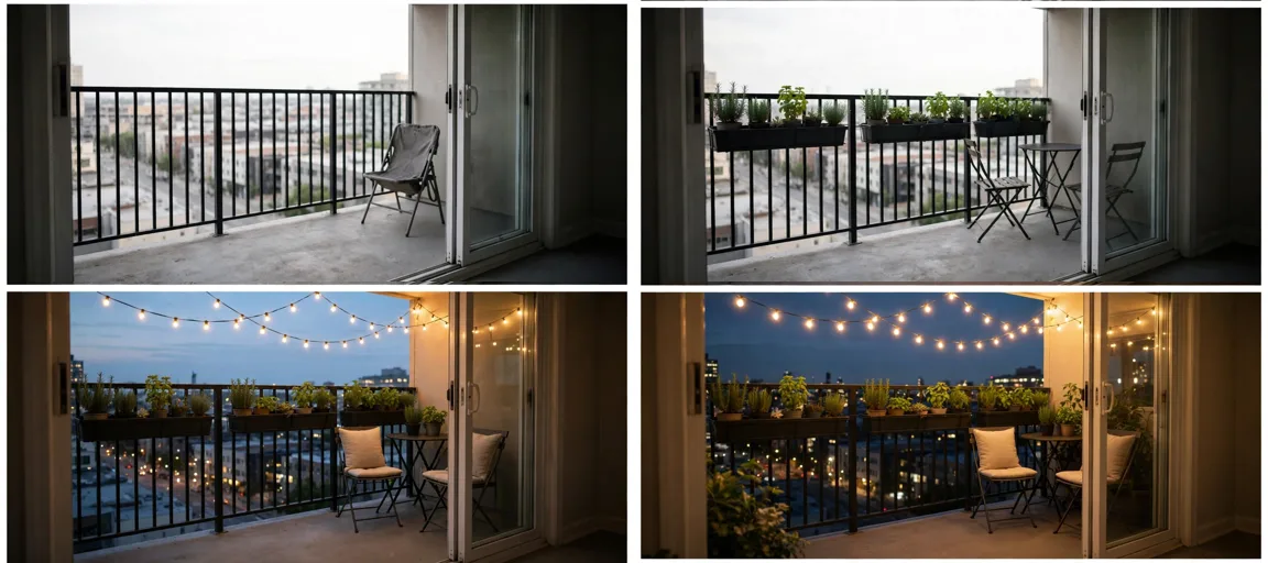 Storyboard: Balcony & Tiny Patio Makeover Moments — Ultra Master Prompt (Seedance 15S)