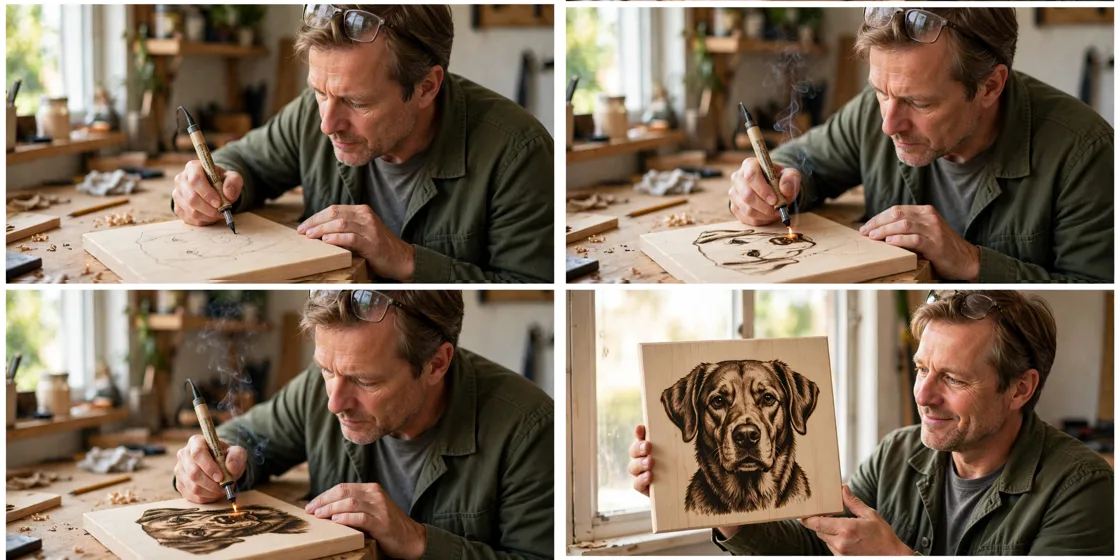 Storyboard: Wood Burning & Pyrography Art — Ultra Master Prompt (Seedance 15S)