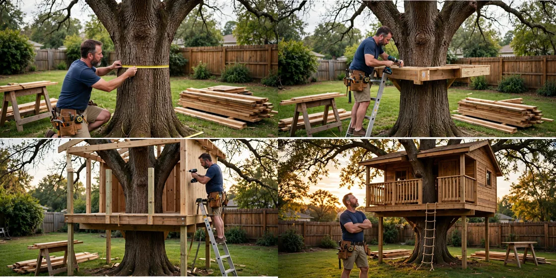 Storyboard: Treehouse & Backyard Play Fort Builds — Ultra Master Prompt (Seedance 30S)