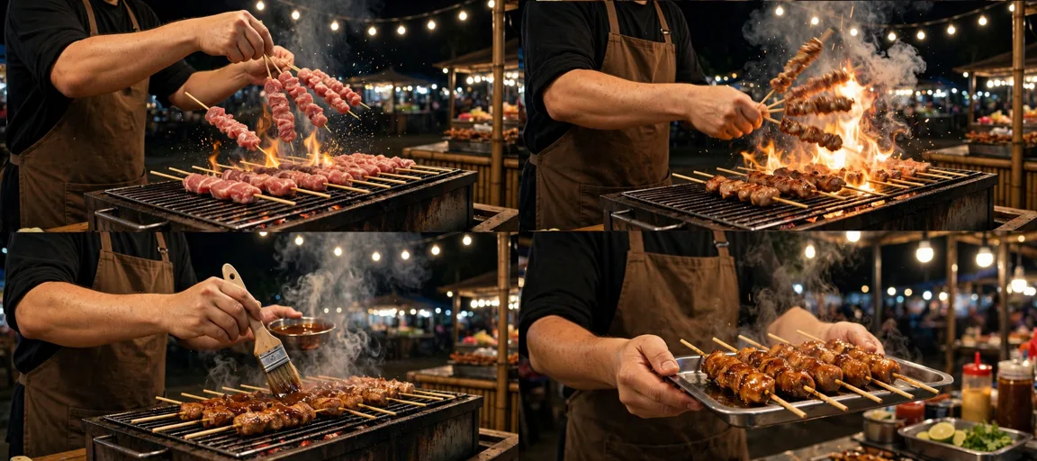 Storyboard: Street Food & Night Market Vendor Clips — Ultra Master Prompt (Veo 10S)