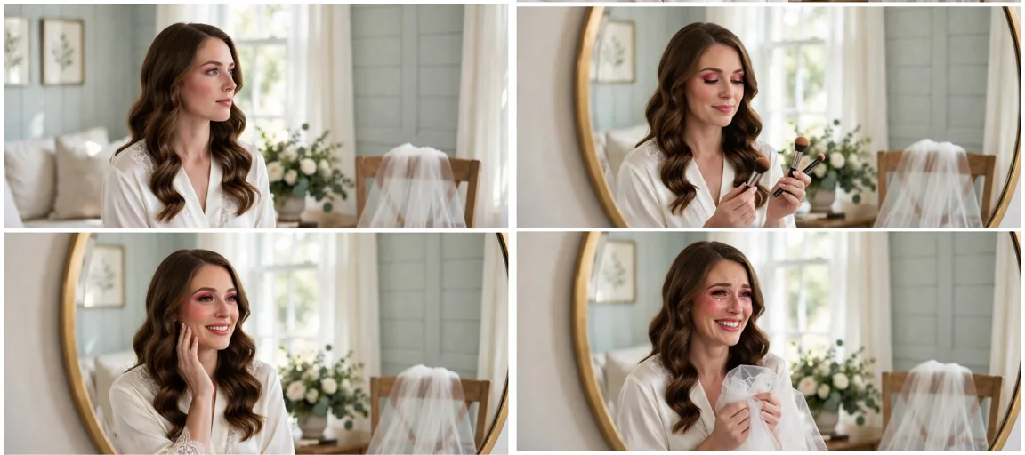 Storyboard: Bridal Makeup Trial Day Scenes — Ultra Master Prompt (Veo 10S)