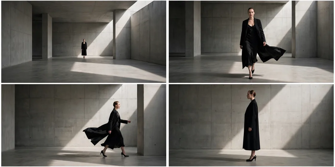 Storyboard: Editorial Runway Walk & Pose Moments — Ultra Master Prompt (Veo 10S)
