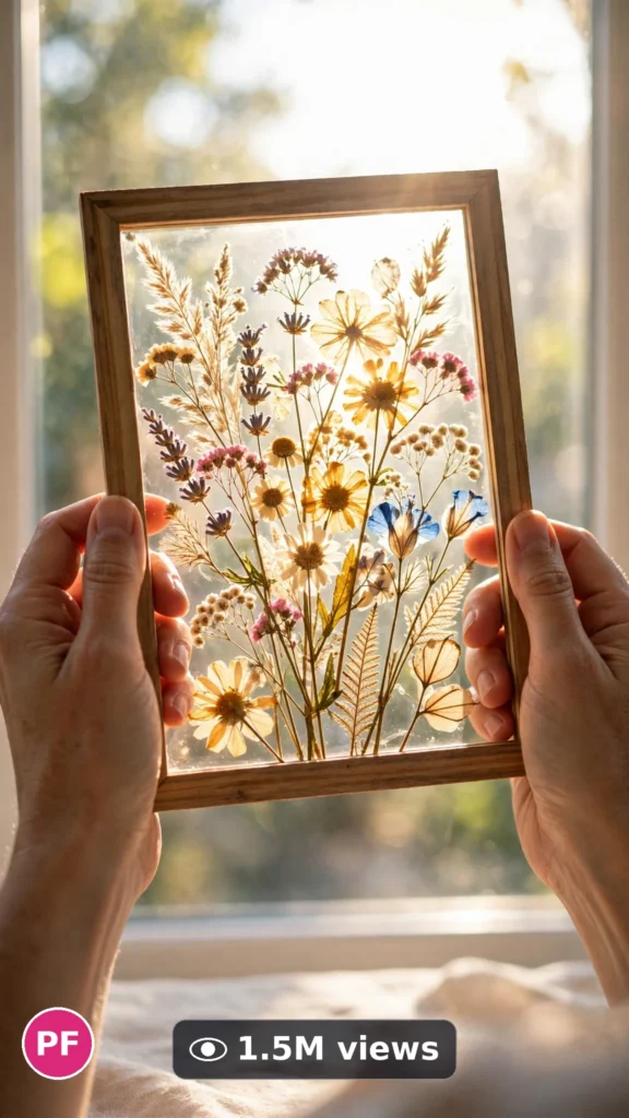 ULTRA MASTER PROMPT - Veo 3 10s Prompt #38: Pressed Flower & Botanical Frame Art - viral video reference