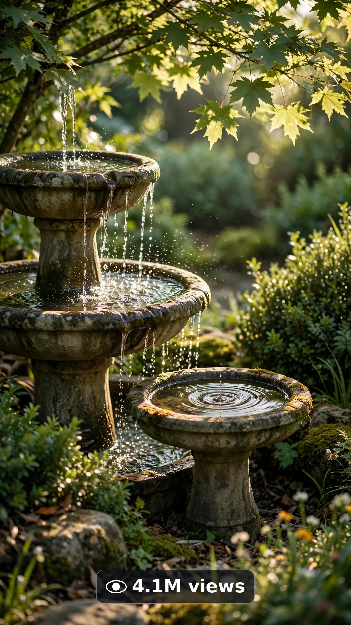 Fountain & Bird Bath Garden Corners — Ultra Master Prompt (Veo 10S) — another result from this prompt