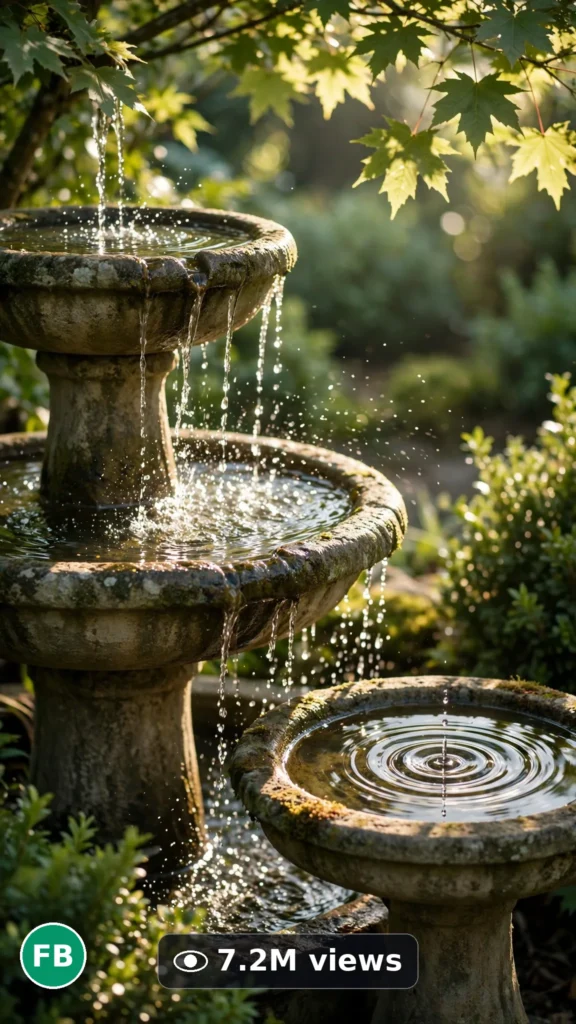 ULTRA MASTER PROMPT - Veo 3 10s Prompt #39: Fountain & Bird Bath Garden Corners - viral video reference