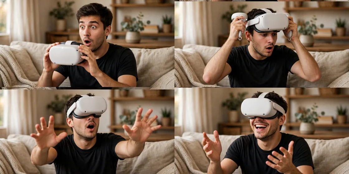 Storyboard: VR Headset & Virtual World Reactions — Ultra Master Prompt (Veo 10S)