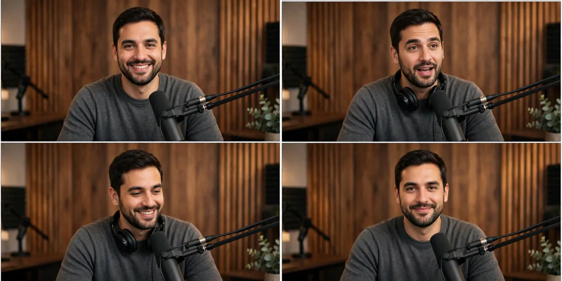 Storyboard: Podcast & Livestream Studio Moments — Ultra Master Prompt (Veo 10S)