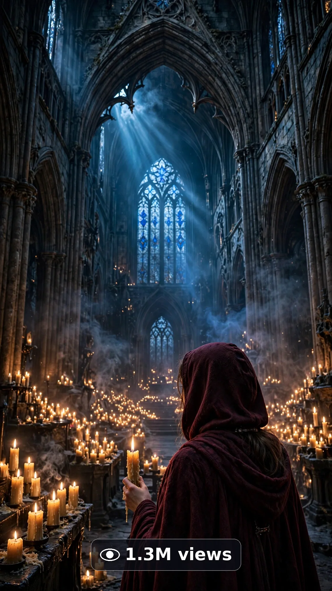 Dark Fantasy Mystic Cathedral Scenes — Ultra Master Prompt (Veo 10S) — another result from this prompt