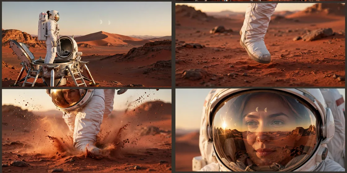 Storyboard: Space Explorer Planet Landing Scenes — Ultra Master Prompt (Veo 10S)