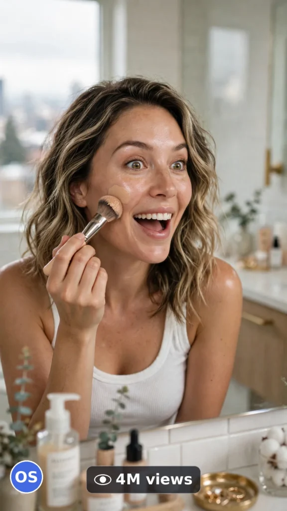 ULTRA MASTER PROMPT - Veo 3 8s Prompt #26: One-Swipe Makeup Reveal Transitions - viral video reference