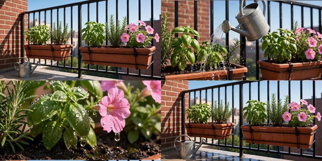 Storyboard: Balcony Herb & Flower Rail Planters — Ultra Master Prompt (Veo 8S)