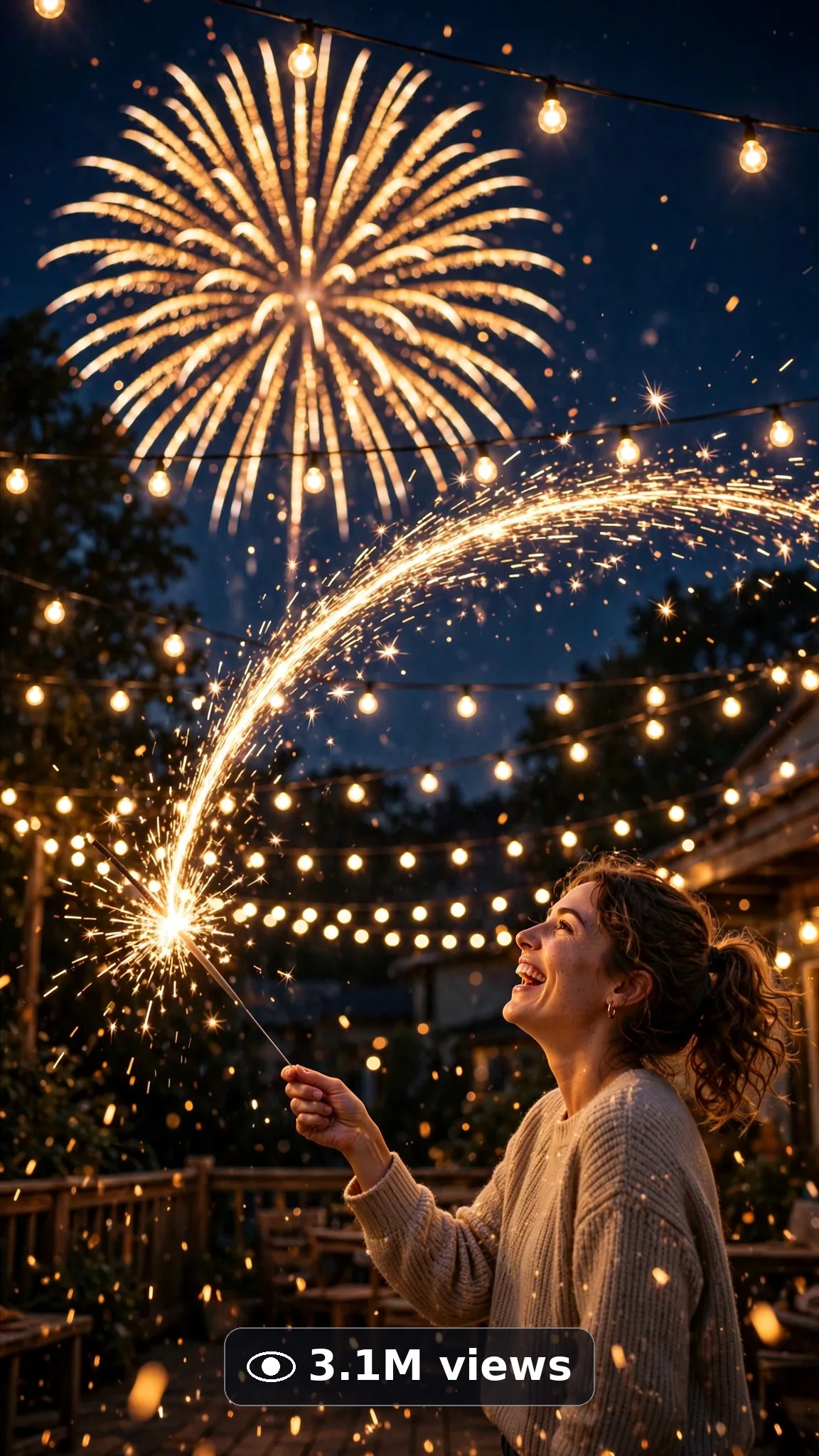 Fireworks & Sparkler Night Celebrations — Ultra Master Prompt (Veo 8S) — another result from this prompt