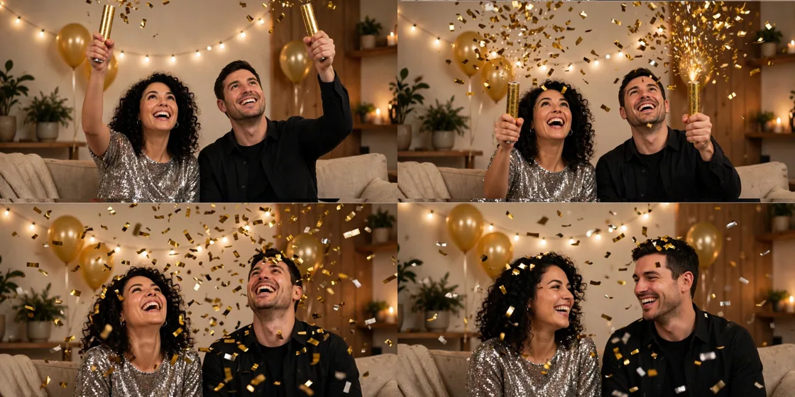 Storyboard: New Year Confetti Countdown Loops — Ultra Master Prompt (Veo 8S)
