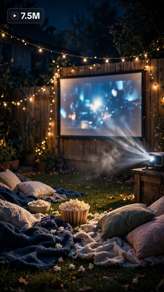 Viral Usa Movie Night + Projector Setup Video System — Ultra Master Prompt (Veo 10S) — viral video reference