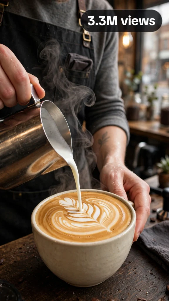 Viral Usa Coffee Pour Art Moments — Ultra Master Prompt (Veo 8S) — viral video reference